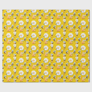 Bee Happy Wrapping Paper Geschenkpapier