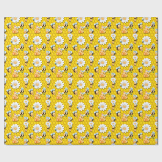 Bee Happy Wrapping Paper Geschenkpapier