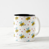 Bee Happy Zweifarbige Tasse (VorderseiteRechts)