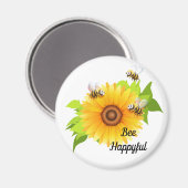 Bee Happyful Magnet (Vorderseite/Rückseite)