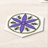 Bee Hex Sign Untersetzer (angewinkelt)