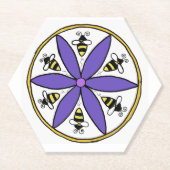 Bee Hex Sign Untersetzer (Vorderseite)