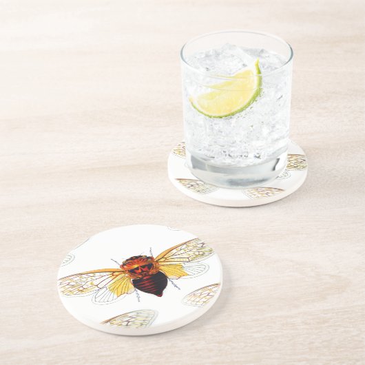 bee hibiscusgarde art getränkeuntersetzer (Seite)