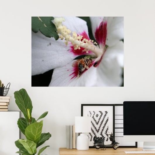 Bee Hibiskus Pollen Party Poster (Heimbüro)