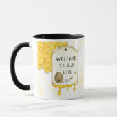 Bee Hive Gnome Honey Comb Willkommen Tasse (Links)