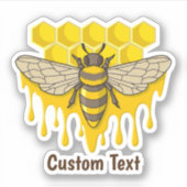 Bee Hive Honey Aufkleber (Vorderseite)