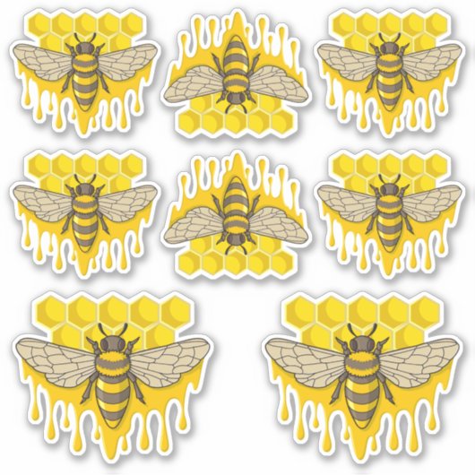 Bee Hive Honey Aufkleber (Vorderseite)