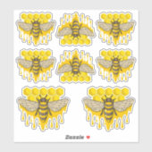 Bee Hive Honey Aufkleber (Blatt)