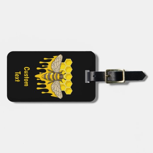 Bee Hive Honey Gepäckanhänger (Vorderseite horizontal)