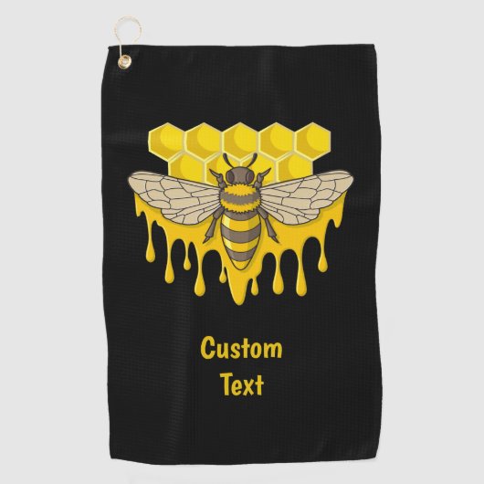 Bee Hive Honey Golfhandtuch (Vorderseite)