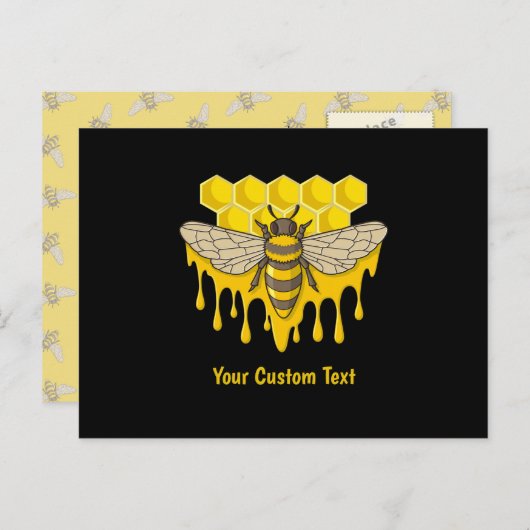 Bee Hive Honey Postkarte (Vorne/Hinten)