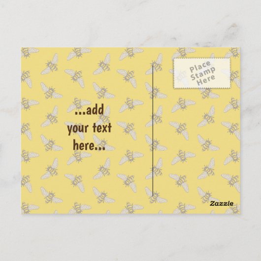 Bee Hive Honey Postkarte (Rückseite)