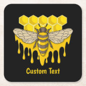 Bee Hive Honey Rechteckiger Pappuntersetzer (Vorderseite)