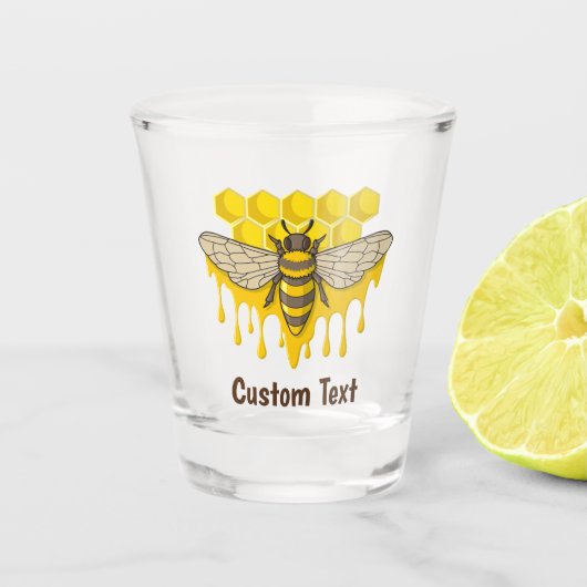 Bee Hive Honey Schnapsglas (Vorderseite)