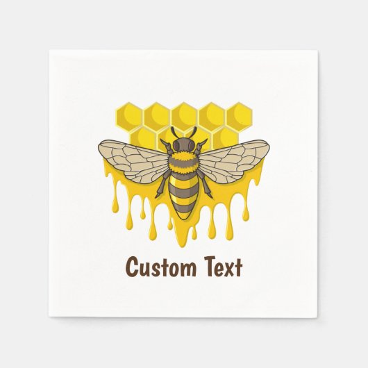 Bee Hive Honey Serviette (Vorderseite)