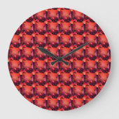 Bee Hive Red Große Wanduhr (Vorderseite)