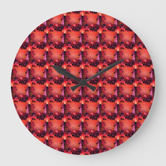 Bee Hive Red Große Wanduhr (Vorderseite)