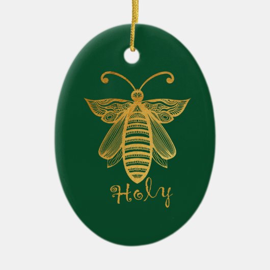 BEE HOLY Christmas Honeybeenschutz Keramik Ornament (Vorne)