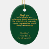 BEE HOLY Christmas Honeybeenschutz Keramik Ornament (Hinten)