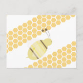 Bee Honey Baby Gender Reveal DIY Scratch Card Ankündigungspostkarte (Rückseite)