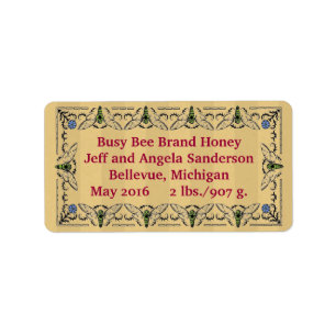 Bee Honey Personalisiert Adressaufkleber