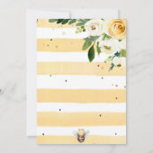 Bee Honey THREE Birthday Einladung Bee Honey Part (Rückseite)