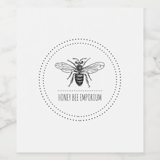 Bee Honey Weinetikett (Einzelnes Label)