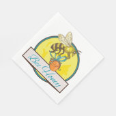 Bee Honey Yellow Insect Napkins Serviette (Ecke)