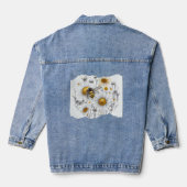 Bee Honeybee Daisy Blume Jeansjacke (Rückseite)