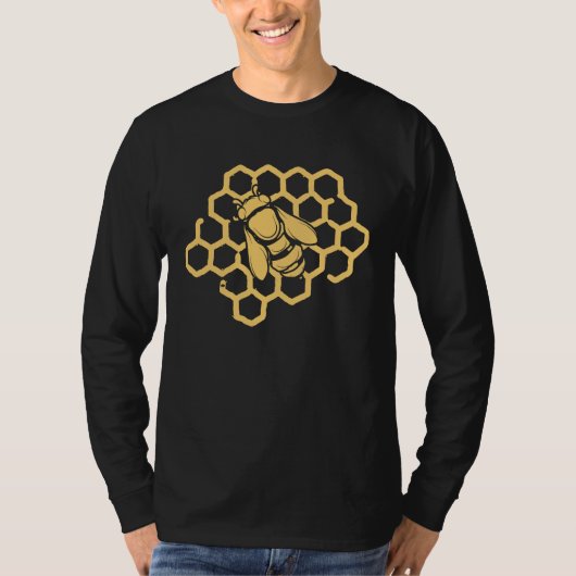 Bee Honeycomb Beekeeping Beekeeper Bees T-Shirt (Vorderseite)