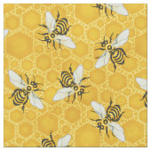 Bee Honeycomb Honeybee Beehive Pattern Cute Nature Stoff (Nahaufnahme)