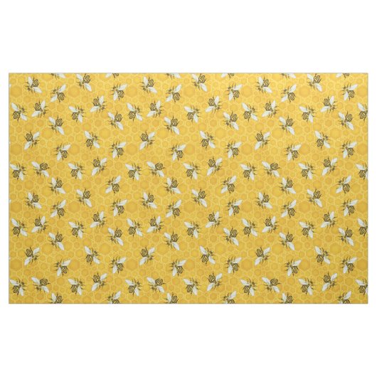 Bee Honeycomb Honeybee Beehive Pattern Cute Nature Stoff (Fat Quarter (45,7 x 55,9 cm))