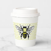 Bee & Honeycomb Paper Cup Pappbecher (Vorderseite)