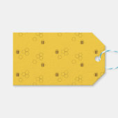 Bee Honeycomb Pattern Geschenkanhänger (Vorderseite (Horizontal))