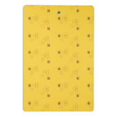 Bee Honeycomb Pattern Mini Klemmbrett (Rückseite)