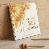 Bee Honeycomb Watercolor Baby Shower Guestbook Notizblock