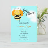 Bee Hop Bumble Bee Baby Dusche Einladung 12x18 (Stehend Vorderseite)