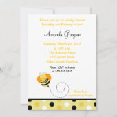 Bee Hop Bumble Bee Baby Dusche Einladung 12x18 (Vorderseite)