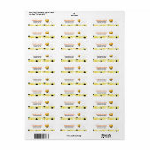 Bee Hop Bumble Bee Custom Address Labels - Dot (Vorne)