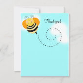 Bee Hop Bumble Bee Flat Vielen Dank Karte 4x5 (Vorderseite)