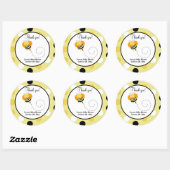 Bee Hop Bumble Bee Round Gevor Sticker - Punkt (Blatt)