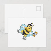Bee Ice Hockey Eishockey-Stab Postkarte (Vorne/Hinten)