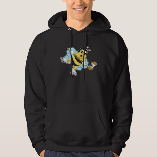 Bee Ice hockey Ice hockey stick Sports Hoodie (Vorderseite)
