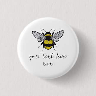 Bee Illustration - Fügen Sie Ihren eigenen Text hi Button