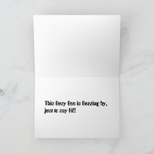 Bee in flight karte (Innenseite)