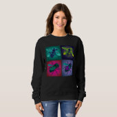 Bee Insect Pop Illustration Colorful Animal Women Sweatshirt (Vorne ganz)