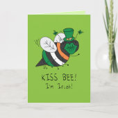 Bee Irish Funny St. Patrick's Day Karte (Vorderseite)