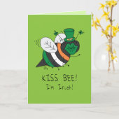 Bee Irish Funny St. Patrick's Day Karte (Gelbe Blume)