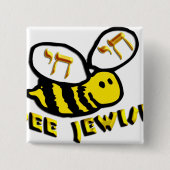 Bee Jewish Button (Vorderseite)
