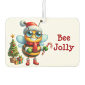 Bee Jolly Christmas Laughing Honeybee Autolufterfrischer (Rückseite)